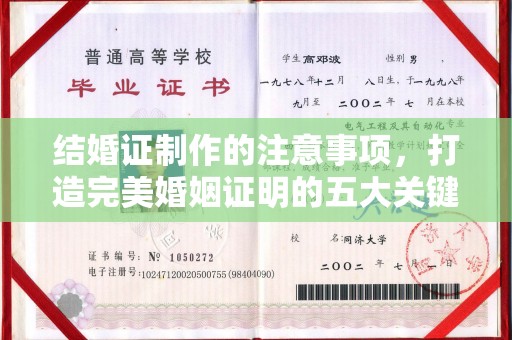 沧源结婚证制作的注意事项，打造完美婚姻证明的五大关键点